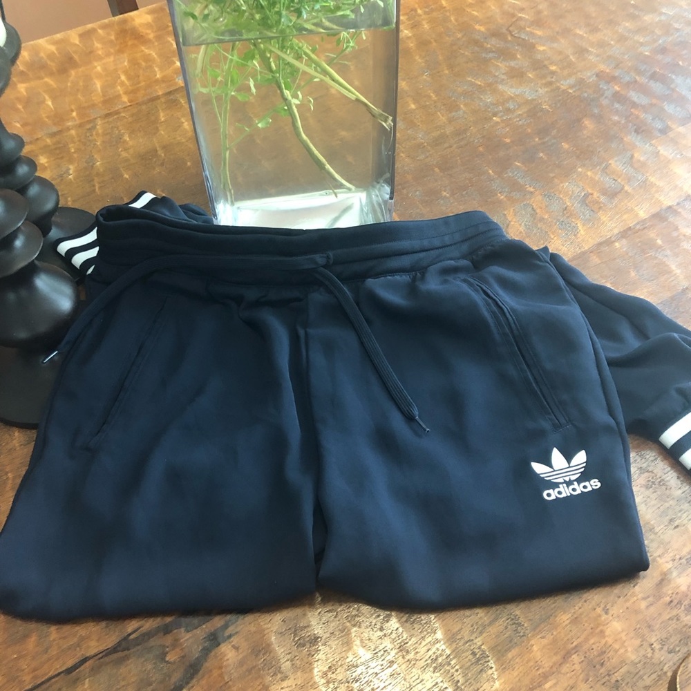 Adidas Crepe Track Pant Navy